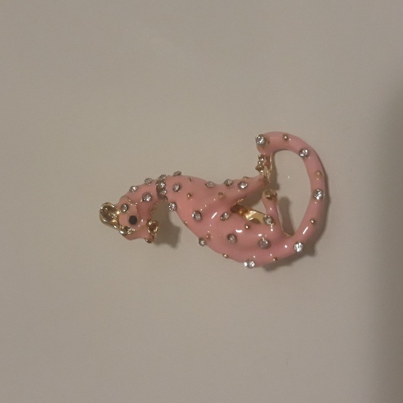 Rhinstone Laughing Highhena Brooch - Picture 2 of 6